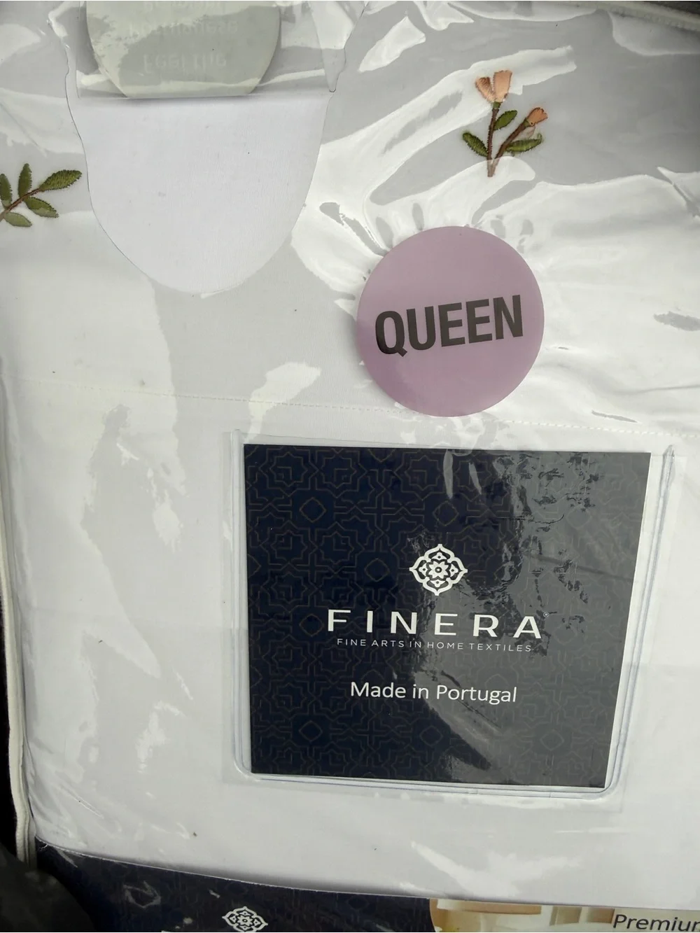 Queen White Embroidered Bedding Sheet Set
